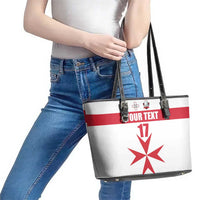 Custom Malta Rugby Leather Tote Bag Maltese Cross