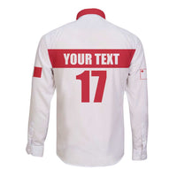 Custom Malta Rugby Long Sleeve Button Shirt Maltese Cross