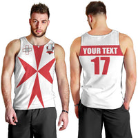 Custom Malta Rugby Men Tank Top Maltese Cross