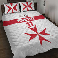 Custom Malta Rugby Quilt Bed Set Maltese Cross