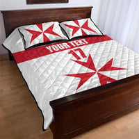Custom Malta Rugby Quilt Bed Set Maltese Cross