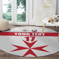 Custom Malta Rugby Round Carpet Maltese Cross
