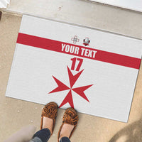 Custom Malta Rugby Rubber Doormat Maltese Cross
