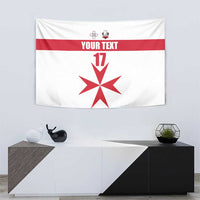 Custom Malta Rugby Tapestry Maltese Cross
