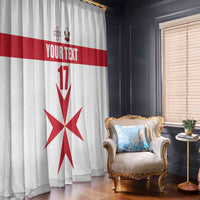 Custom Malta Rugby Window Curtain Maltese Cross