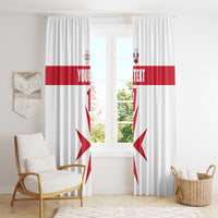 Custom Malta Rugby Window Curtain Maltese Cross