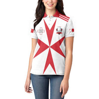 Custom Malta Rugby Women Polo Shirt Maltese Cross
