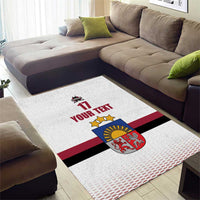 Custom Latvia Ice Hockey Champions Area Rug Come on Latvija White style