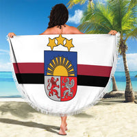Custom Latvia Ice Hockey Champions Beach Blanket Come on Latvija White style