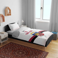 Custom Latvia Ice Hockey Champions Bedding Set Come on Latvija White style