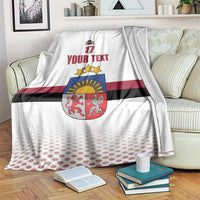 Custom Latvia Ice Hockey Champions Blanket Come on Latvija White style