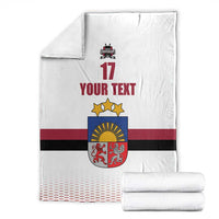 Custom Latvia Ice Hockey Champions Blanket Come on Latvija White style