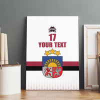 Custom Latvia Ice Hockey Champions Canvas Wall Art Come on Latvija White style