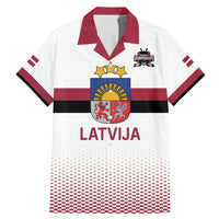 Custom Latvia Ice Hockey Champions Family Matching Mermaid Dress and Hawaiian Shirt Come on Latvija White style