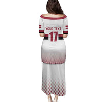 Custom Latvia Ice Hockey Champions Family Matching Puletasi and Hawaiian Shirt Come on Latvija White style