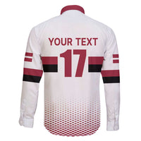 Custom Latvia Ice Hockey Champions Family Matching Short Sleeve Bodycon Dress and Hawaiian Shirt Come on Latvija White style