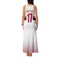 Custom Latvia Ice Hockey Champions Family Matching Tank Maxi Dress and Hawaiian Shirt Come on Latvija White style