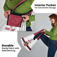 Custom Latvia Ice Hockey Champions Grocery Bag Come on Latvija White style