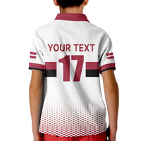 Custom Latvia Ice Hockey Champions Kid Polo Shirt Come on Latvija White style