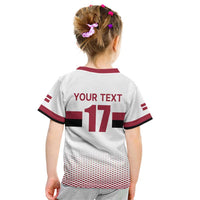 Custom Latvia Ice Hockey Champions Kid T Shirt Come on Latvija White style