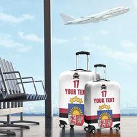 Custom Latvia Ice Hockey Champions Luggage Cover Come on Latvija White style