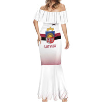 Custom Latvia Ice Hockey Champions Mermaid Dress Come on Latvija White style