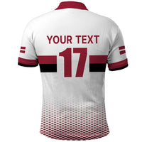 Custom Latvia Ice Hockey Champions Polo Shirt Come on Latvija White style