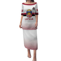 Custom Latvia Ice Hockey Champions Puletasi Come on Latvija White style
