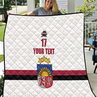 Custom Latvia Ice Hockey Champions Quilt Come on Latvija White style