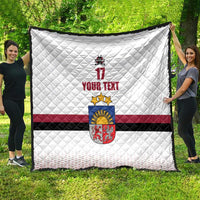 Custom Latvia Ice Hockey Champions Quilt Come on Latvija White style