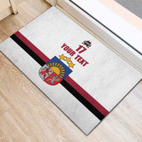 Custom Latvia Ice Hockey Champions Rubber Doormat Come on Latvija White style