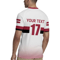 Custom Latvia Ice Hockey Champions Rugby Jersey Come on Latvija White style