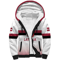 Custom Latvia Ice Hockey Champions Sherpa Hoodie Come on Latvija White style
