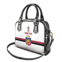 Custom Latvia Ice Hockey Champions Shoulder Handbag Come on Latvija White style
