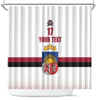 Custom Latvia Ice Hockey Champions Shower Curtain Come on Latvija White style