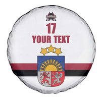 Custom Latvia Ice Hockey Champions Spare Tire Cover Come on Latvija White style
