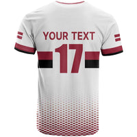 Custom Latvia Ice Hockey Champions T Shirt Come on Latvija White style