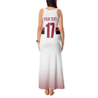 Custom Latvia Ice Hockey Champions Tank Maxi Dress Come on Latvija White style