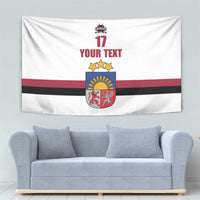 Custom Latvia Ice Hockey Champions Tapestry Come on Latvija White style