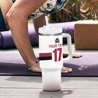 Custom Latvia Ice Hockey Champions Tumbler With Handle Come on Latvija White style