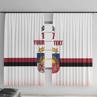 Custom Latvia Ice Hockey Champions Window Curtain Come on Latvija White style