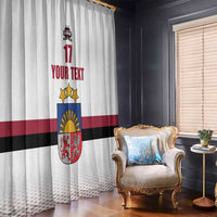 Custom Latvia Ice Hockey Champions Window Curtain Come on Latvija White style