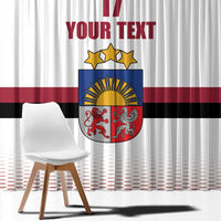 Custom Latvia Ice Hockey Champions Window Curtain Come on Latvija White style