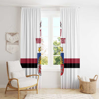 Custom Latvia Ice Hockey Champions Window Curtain Come on Latvija White style