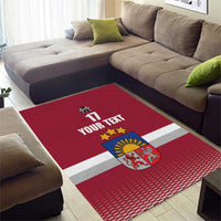 Custom Latvia Ice Hockey Champions Area Rug Come on Latvija Red style