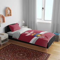 Custom Latvia Ice Hockey Champions Bedding Set Come on Latvija Red style