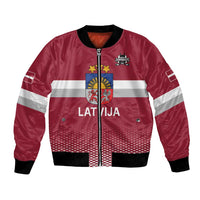 Custom Latvia Ice Hockey Champions Bomber Jacket Come on Latvija Red style