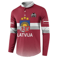 Custom Latvia Ice Hockey Champions Button Sweatshirt Come on Latvija Red style
