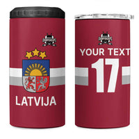 Custom Latvia Ice Hockey Champions 4 in 1 Can Cooler Tumbler Come on Latvija Red style