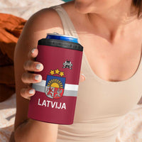 Custom Latvia Ice Hockey Champions 4 in 1 Can Cooler Tumbler Come on Latvija Red style